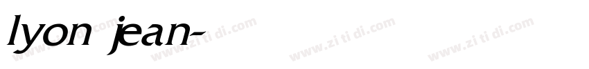 lyon jean字体转换